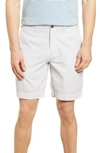 Faherty Cloud Cotton Harbor Flat Front Shorts In Plomo