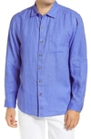 Tommy Bahama Sea Glass Breezer Original Fit Linen Shirt In Blue Cove