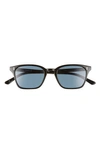 Salt Fuller 50mm Rectangular Polarized Sunglasses In Black/ Blue