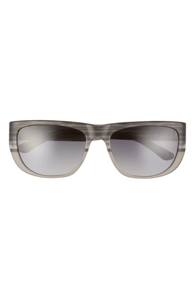 Salt Mundro 54mm Flat Top Polarized Sunglasses In Matte Grey