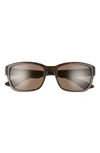Prada Pillow 57mm Rectangle Sunglasses In Matte Havana/brown