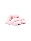 Ugg Kids' Faux-fur Sandals In Seashell Pink