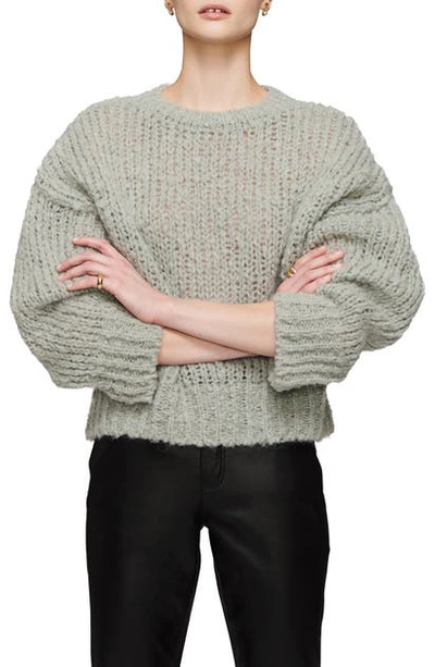 Anine Bing Greyson Wool Sweater In Dusty Mint
