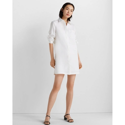 Club Monaco Strawberta Long Sleeve Shirtdress In White