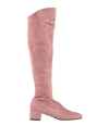 L'autre Chose Knee Boots In Pastel Pink