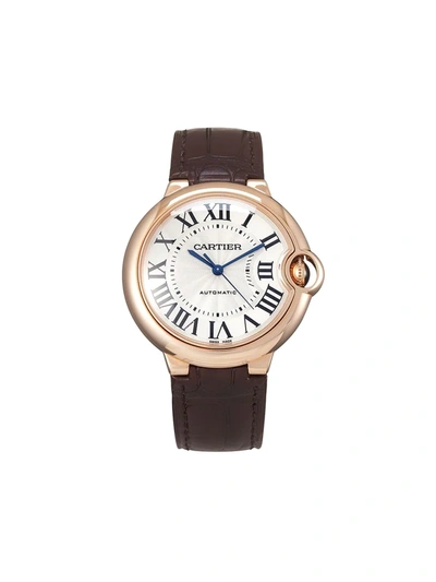 Cartier Ballon Bleu 36mm Automatic Rose Gold Ladies Watch Wgbb0009 In White