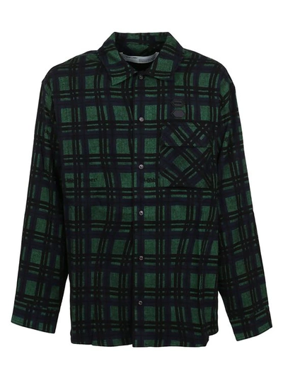 Off-white Men's Omga098s20h480204400 Green Cotton Shirt