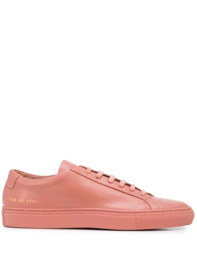 Common Projects Low-top Leather Sneakers In Pink