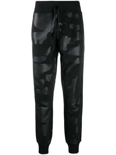 Hydrogen Camouflage Print Track Trousers In Black
