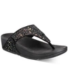 Fitflop Lulu Glitter Flip Flop In Black Mix