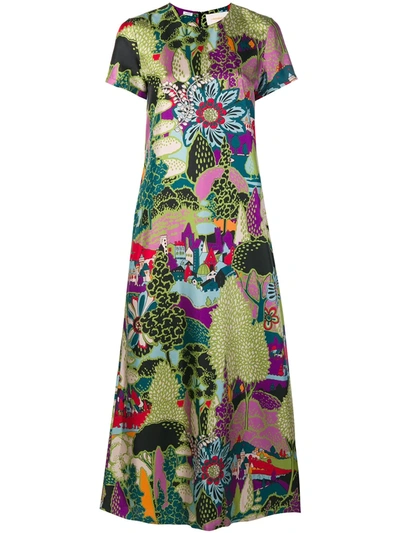 La Doublej Printed Maxi Dress In Paesaggio