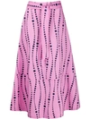 La Doublej Belted Cotton-blend Maxi Skirt In Pink