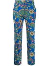 La Doublej X Mantero Thistle Blu Capri Trousers