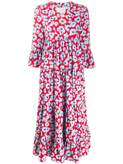 La Doublej Jennifer Jane Printed Dress In Blue