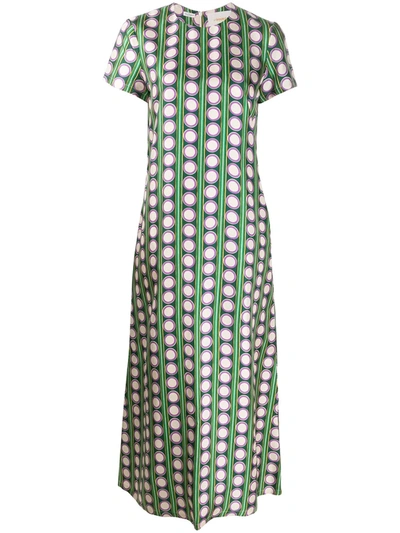 La Doublej Swing Connect 4 Print Dress In Connect4