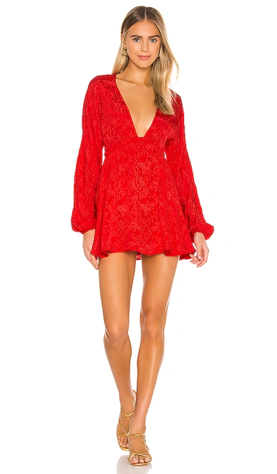 House Of Harlow 1960 X Revolve Edwin Dress In Bright Red