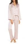 Papinelle Mia Cotton & Silk Pajamas In Pink/ White