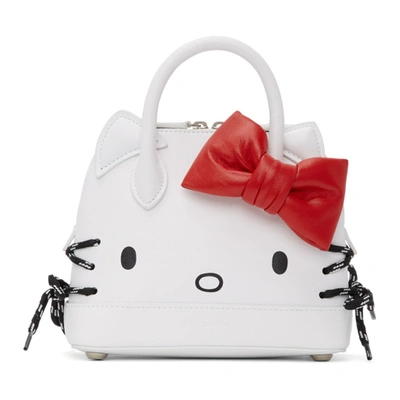 Balenciaga X Hello Kitty Extra Small Calfskin Leather Camera Bag In White