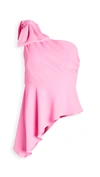 Amanda Uprichard Panama Top In Shocking Pink