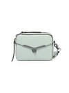 Botkier Valentina Mini Leather Camera Crossbody Bag In Soft Sage/gunmetal