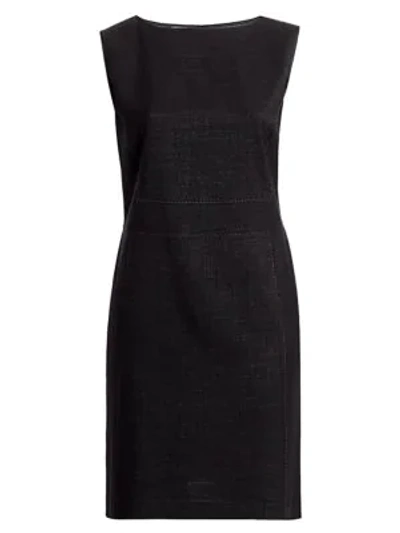 Lafayette 148 Women's Brett Stretch Virgin-wool Sheath Dress In Black