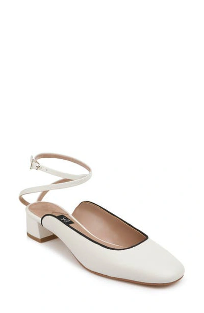 Zac Posen Voss Ankle Strap Pump In Cream Nappa Leather