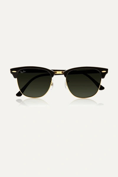Ray Ban Clubmaster Acetate Sunglasses In Black
