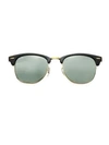 Ray Ban Rb3016 51mm Classic Clubmaster Sunglasses In Black