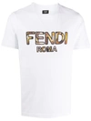 Fendi Logo Applique T-shirt In White