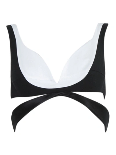 Haider Ackermann Black And White Bustier Top