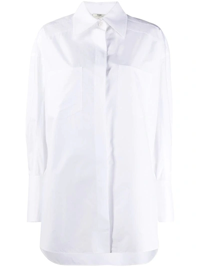 Fendi Over-sized Classic White Shirt