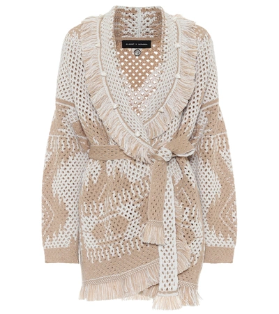 Alanui Wool-blend Cardigan In Beige