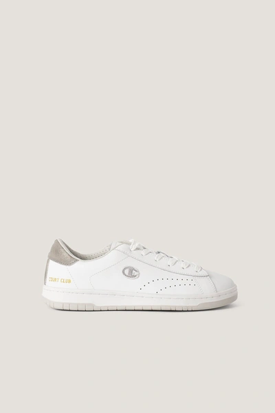 Champion Low Cut Sneakers Court Club - White In White/silver