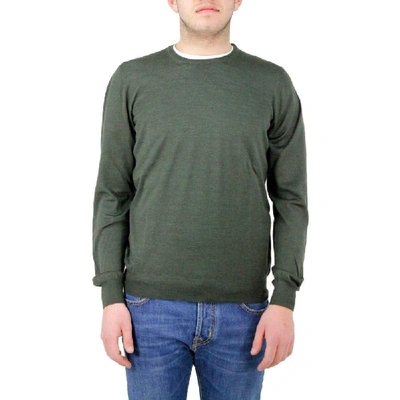 Barba Mens Green Wool Sweater