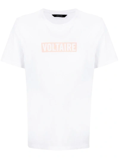 Zadig & Voltaire Ted Logo-print Cotton T-shirt In White