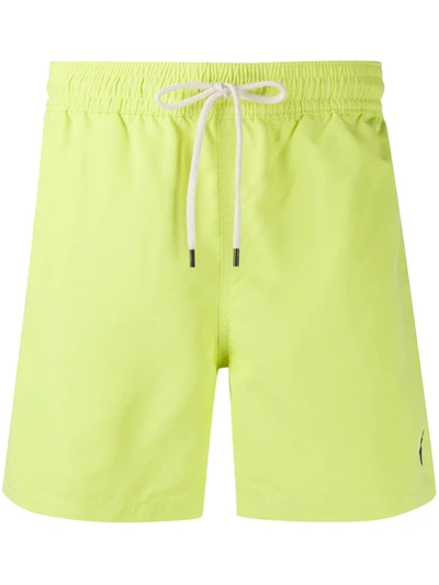 Polo Ralph Lauren Logo Patch Swim Shorts In Green
