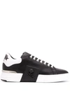 Philipp Plein Low Top Phantom Kick$ Sneakers In Black