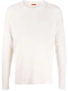 Barena Venezia Ribbed Knit Crew Neck Jumper In Neutrals