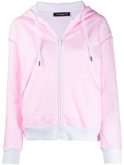 Frankie Morello Long Sleeve Regular Fit Hoodie In Pink