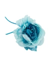 Alessandra Rich Flower Appliqué Brooch In Light Blue