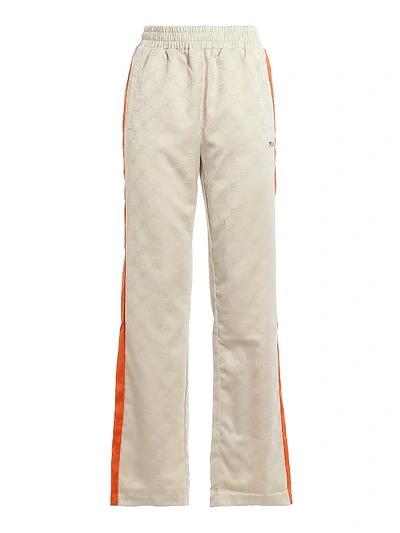 Fila Halle Satin Track Trousers In Cream
