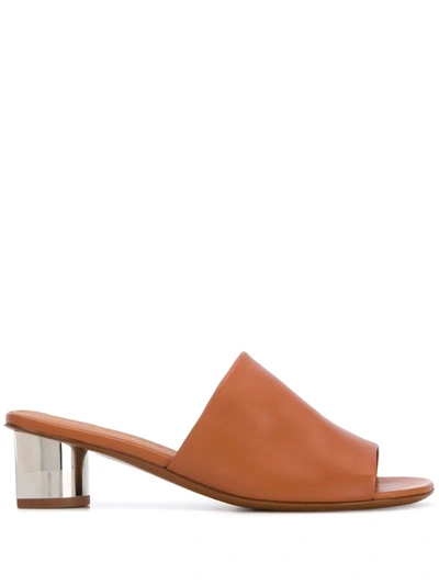 Clergerie Lea 50mm Open Toe Mules In Ground