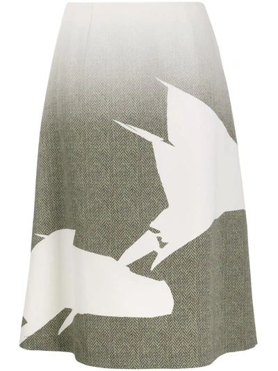 Maison Margiela A-line Gradient Midi Skirt In Neutrals