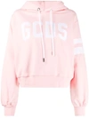 Gcds Voluminous-sleeve Logo Hoodie In Pink