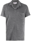 Orlebar Brown Terry Towelling Polo Shirt In Grey