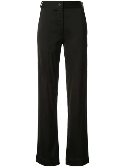 Manning Cartell Straight-leg Satin Trousers In Black