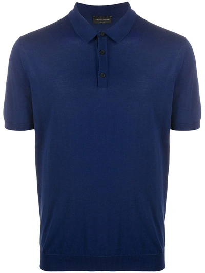 Roberto Collina Plain Polo Shirt In Blue