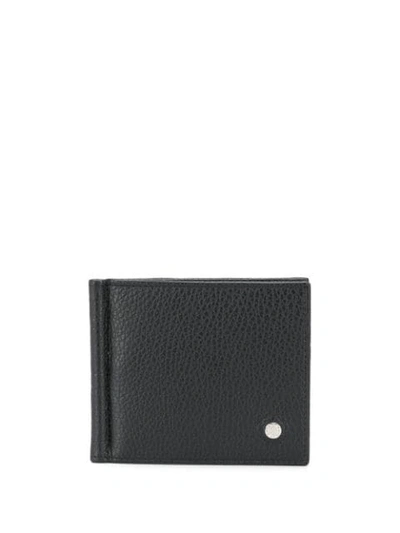 Orciani Black Leather Wallet In Nero