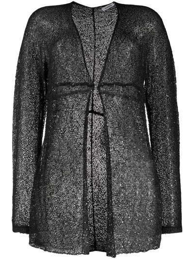 P.a.r.o.s.h Lightweight Knit Cardigan In Black