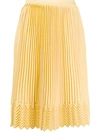 Marco De Vincenzo Zig-zag Hem Skirt In Yellow